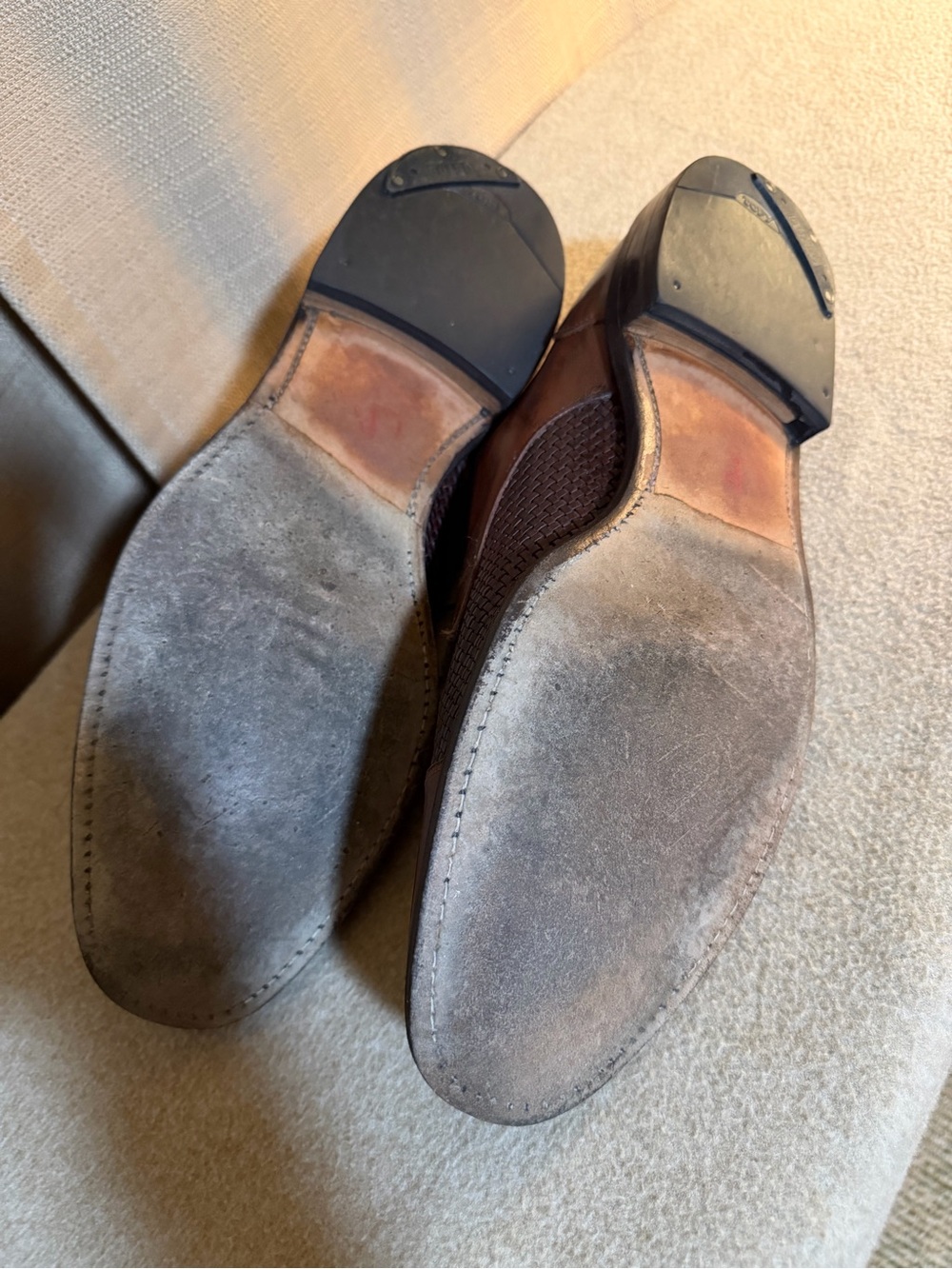 Allen Edmonds Brown Two-Tone Cap-Toe Derby Oxfords - Picture 5 of 5